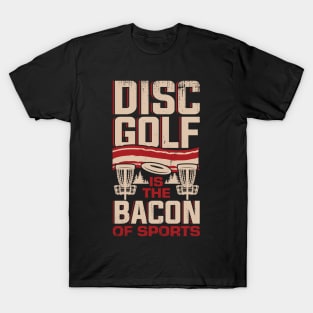 Funny Disc Golf Player Bacon Lover Gift T-Shirt